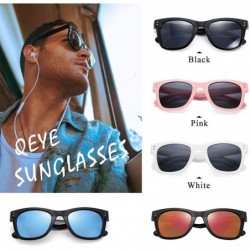 Square Sunglasses for Men Women UV Protection Square Vingtage Retro Driving Sun Glasses - White/Grey Lens - CX18QDLIYD5 $8.89