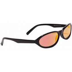 Oval Men Novelty UV400 Small Cat Eye Sunglasses Shades Rave Club Costume Hip-Hop - Pink - CK190DU7ZOA $9.11