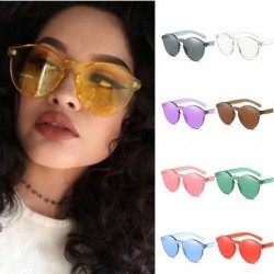 Semi-rimless Polarized Sunglasses Protection Glasses Mirrored - Purple - C818RLERLCX $12.92
