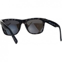 Rectangular Anti-Glare Polarized Lens Classic Horned Rim Hipster Sunglasses - Black Tortoise Blue - C412O1SUJJT $15.68