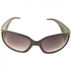 Aviator Vintage Thick Oversized Plastic Frame Womens Sunglasses UV 400 - Black - CZ18EOMHTKC $11.55