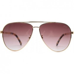 Aviator p671 Aviator Style Polarized - for Womens-Mens 100% UV PROTECTION - Gold-browndegrade - C2192TH33RN $44.55