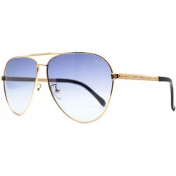 Aviator p671 Aviator Style Polarized - for Womens-Mens 100% UV PROTECTION - Gold-browndegrade - C2192TH33RN $17.94