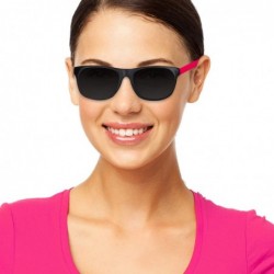 Square Retro Neon Colorful Arm Sunglasses for Adults Kids Party Favors - 12 Pack - Pink - C811FNMWWLH $13.74