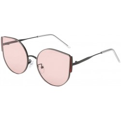Semi-rimless Semi Rimless Polarized Sunglasses Women Men Retro Brand Sun Eyeglasses - Yellow - C918RXUG9DQ $19.87
