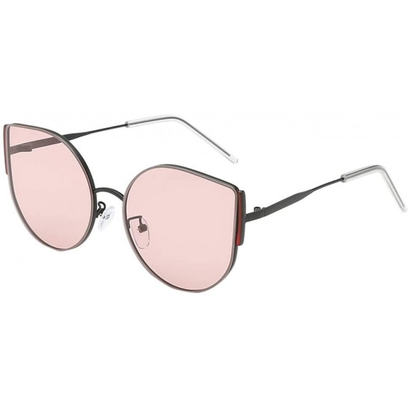 Semi-rimless Semi Rimless Polarized Sunglasses Women Men Retro Brand Sun Eyeglasses - Yellow - C918RXUG9DQ $12.64