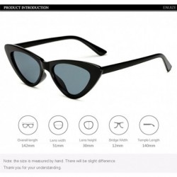 Oval Men Women Vintage Sunglasses Cat Eye Luxury Brand Designer Summer Style Retro Small - Blue - CW18G3AD7IH $17.48