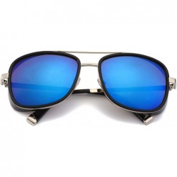 Square Mens Womens Sunglasses Tony Style Retro Side Shield Square Sunglasses - C3 - CL18TNW87UA $11.26