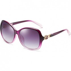 Oversized Polarized sunglasses Polarized driving women's sunglasses UV protection - Gradual Purple - C718Q0CUND5 $20.56