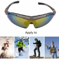 Sport Polarization Eyewear Sunglasses for Men/Women UV Protection Sunglasses Sports Glasses Driving Sunglasses - Grey - C718U...