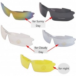 Sport Polarization Eyewear Sunglasses for Men/Women UV Protection Sunglasses Sports Glasses Driving Sunglasses - Grey - C718U...