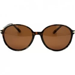 Round Polarized Lens Womens Sunglasses Retro Round Fashion Shades UV 400 - Tortoise (Brown) - CQ192RT7QL7 $24.56