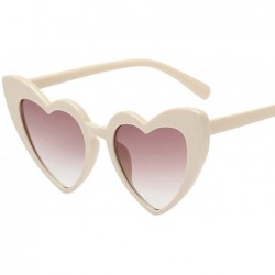 Goggle Retro Vintage Goggle Heart Sunglasses Cat Eye Style for Women Glasses Plastic Frame Mirrored Lens - G - C518UAO02SZ $1...