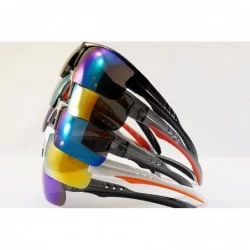 Sport Unisex Polarized Mirrored Sports Wrap Sunglasses P006 - Grey Blue/ Blue Revo - CJ186LRO27D $14.69