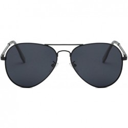 Aviator Polarized Aviator Sunglasses Mirrored Lens Metal Frame for Men Women - 100% UV 400 Protection - A12 Black - C818R7XIU...