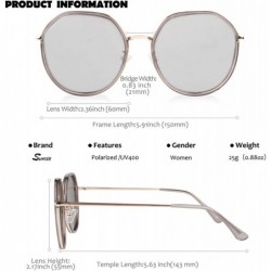 Oversized Oversized Octagon Sunglasses Women Vintage Polarized UV Protection Unique Brand Designer Shades S55 - CV18TZIU7XO $...