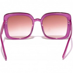 Square Women's Square Sunglasses Plastic Frame - Purple - CZ18WLEEL9I $10.69