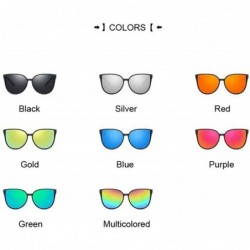 Aviator Sexy Cat Eye Sunglasses Women Luxury Brand Fashion Retro Sun Glasses Purple - Multi - CG18Y3O2LHD $9.12