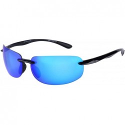 Sport Lovin Maui" Sport Wrap Polarized Sunglasses for Men and Women - Lightweight Frames - Open Road Blue - CQ184HE8759 $51.29