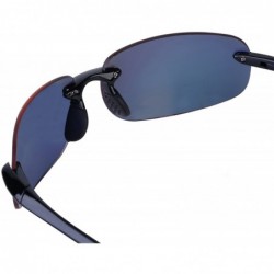 Sport Lovin Maui" Sport Wrap Polarized Sunglasses for Men and Women - Lightweight Frames - Open Road Blue - CQ184HE8759 $34.20