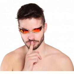 Sport One Piece Sunglasses Doflamingo Glasses Anti UV 100% Sunglasses - Gold - CY189HLG2GK $64.59