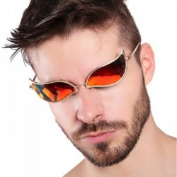 Sport One Piece Sunglasses Doflamingo Glasses Anti UV 100% Sunglasses - Gold - CY189HLG2GK $40.15