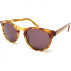 Round Unisex Women Men Premium Sunglasses 100% UV Protection - See Shapes & Colors - Brown - CY180MQIT8N $33.30