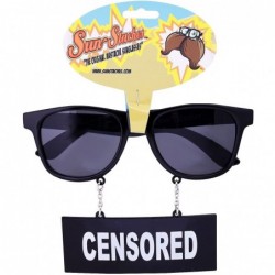 Sport Sunstaches Censored Sunglasses- Instant Costume- Party Favors- UV400 - C711PB6G2VL $9.50