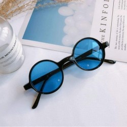 Round glasses Fashion Shades Sunglasses - Blue - CZ192QATZ92 $11.88