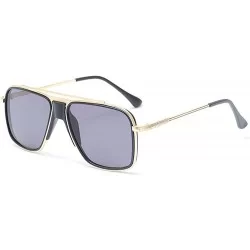 Aviator Retro Pilot Sunglasses for men women Double beam Classic Sunglasses Metal Frame Sunglasses 100% UV protection - 4 - C...