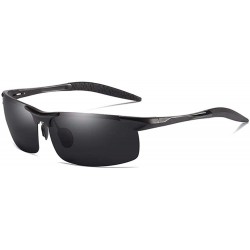 Aviator Classic Aluminum-Magnesium Sunglasses for Men's Sports Polarized Cycling Eyeglasses - A - CF18QR72WZ3 $37.24