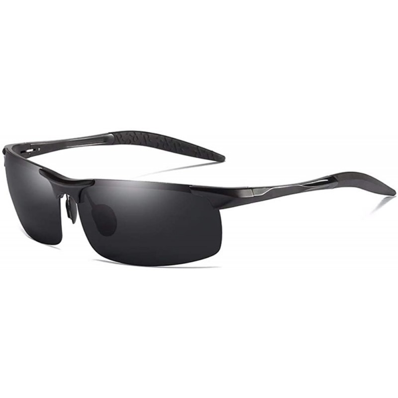 Aviator Classic Aluminum-Magnesium Sunglasses for Men's Sports Polarized Cycling Eyeglasses - A - CF18QR72WZ3 $37.24