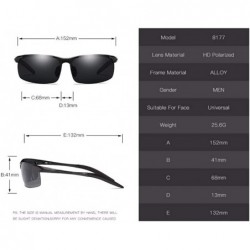 Aviator Classic Aluminum-Magnesium Sunglasses for Men's Sports Polarized Cycling Eyeglasses - A - CF18QR72WZ3 $37.24