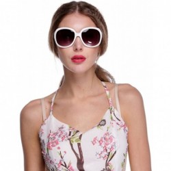 Oversized Women's Retro Vintage Sunglasses Shades Oversized Designer Lens Outdoor Driving Eyewear Glasses Sunglasses - CA18RO...