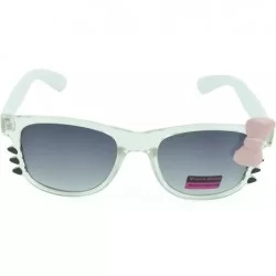Square Women's Kitty Style Sunglasses with Whisker or Bow Accent - Crystal-kitty - CY12D1CQHLV $8.54
