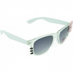 Square Women's Kitty Style Sunglasses with Whisker or Bow Accent - Crystal-kitty - CY12D1CQHLV $8.54