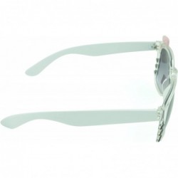 Square Women's Kitty Style Sunglasses with Whisker or Bow Accent - Crystal-kitty - CY12D1CQHLV $8.54