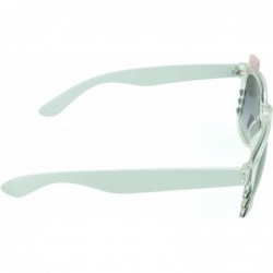 Square Women's Kitty Style Sunglasses with Whisker or Bow Accent - Crystal-kitty - CY12D1CQHLV $8.54