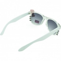 Square Women's Kitty Style Sunglasses with Whisker or Bow Accent - Crystal-kitty - CY12D1CQHLV $8.54