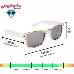 Wayfarer Sunglasses White (Fancies By Sojayo the Stripe Collection) - CZ18DO6GM7R $8.17