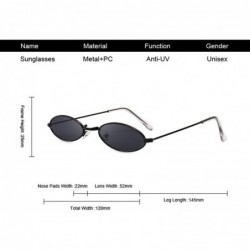 Round Fashion Women Sunglasses Famous Oval Sun Glasses FeLuxury Metal Round Rays Frames Black Small Cheap Eyewear - CI199C68U...