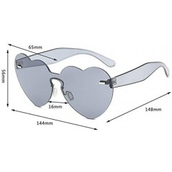 Semi-rimless Rimless Oversized Sunglasses For Women Ladies Clear Sun Glasses Retro Vintage Eyeglass Female Shades - 5 - CY18Y...