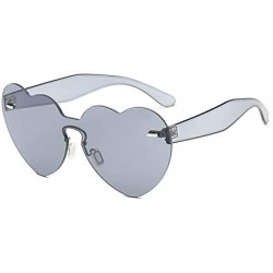 Semi-rimless Rimless Oversized Sunglasses For Women Ladies Clear Sun Glasses Retro Vintage Eyeglass Female Shades - 5 - CY18Y...