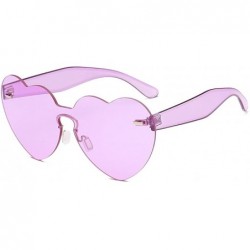 Semi-rimless Rimless Oversized Sunglasses For Women Ladies Clear Sun Glasses Retro Vintage Eyeglass Female Shades - 5 - CY18Y...