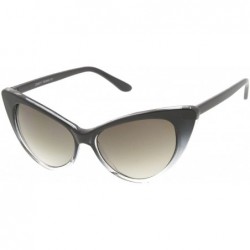 Cat Eye Women's Retro Oversized High Point Cat Eye Sunglasses 54mm - Black-fade / Smoke Gradient - C912NGET3DA $11.94