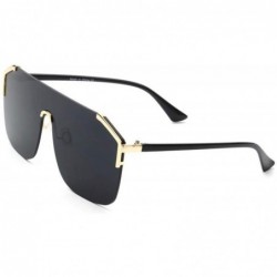 Square Men Square Fashion Sunglasses - Black - C118WU8A5H2 $16.75