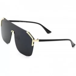 Square Men Square Fashion Sunglasses - Black - C118WU8A5H2 $36.95