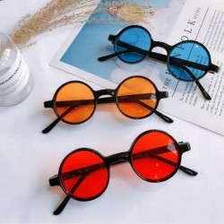 Round glasses Fashion Shades Sunglasses - Blue - CZ192QATZ92 $11.88