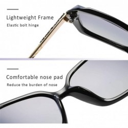 Oversized Sunglasses Women Gradient Mirrored Polarized UV protection-Oversized Diamond Rhinestone Outdoor Travel Gift box - C...