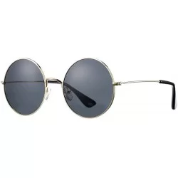 Round Oversized Retro Round Polarized Sunglasses for Women Circle Lens Large Frame 100% UV Protection - CG194IWIAE2 $24.61